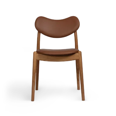 RO COLLECTION - Hybrid Spisebordsstol, Oak/Standard Leather Calvados