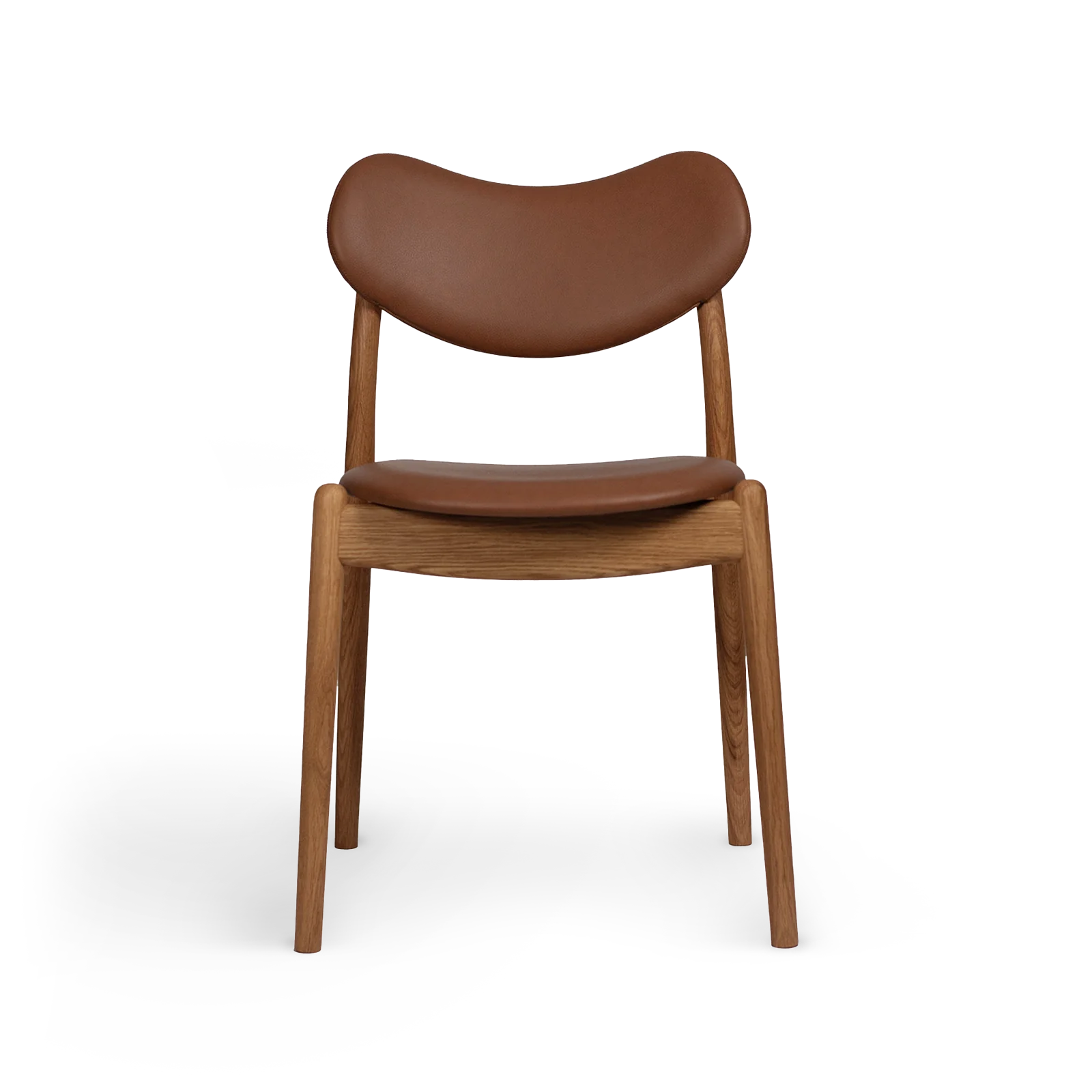 RO COLLECTION - Hybrid Spisebordsstol, Oak/Standard Leather Calvados
