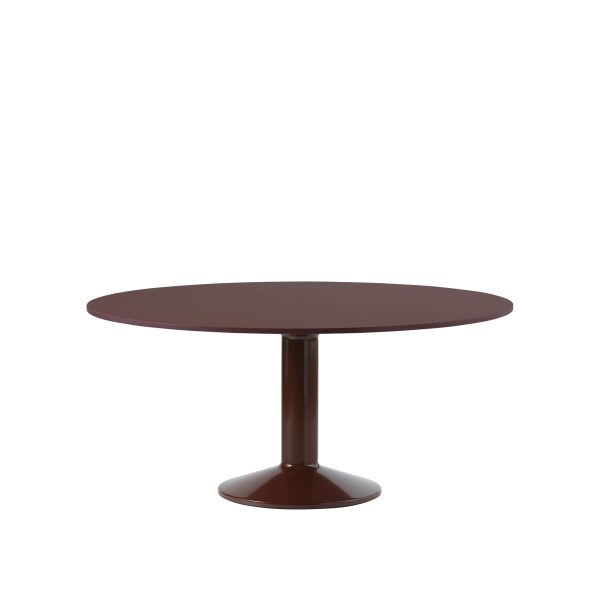 MUUTO - Midst Spisebord Ø160, Dark Red Linoleum/Dark Red