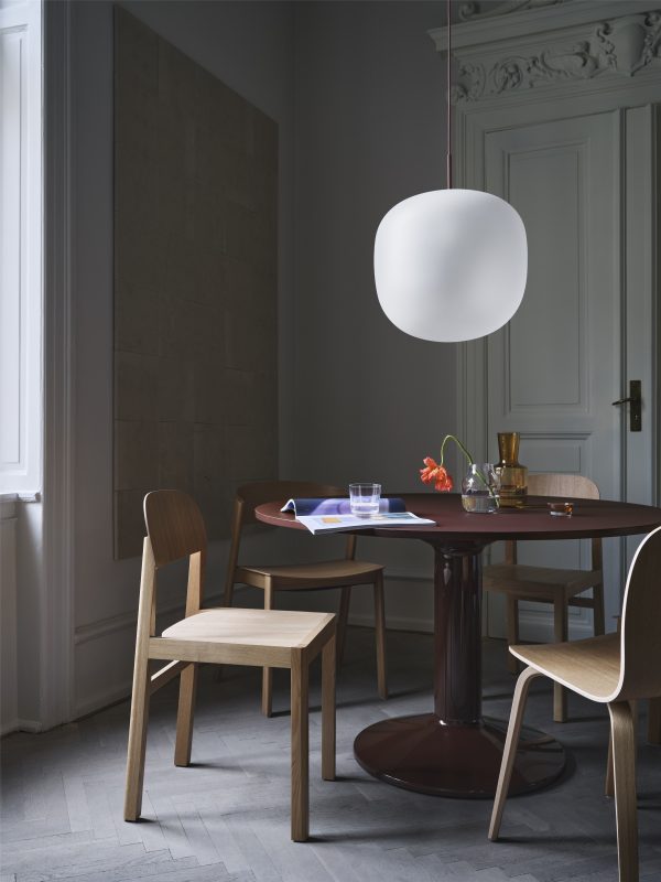 MUUTO - Midst Spisebord Ø120, Dark Red Linoleum/Dark Red - Billede 5