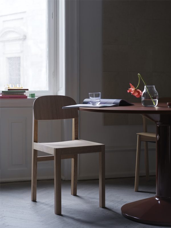 MUUTO - Midst Spisebord Ø120, Dark Red Linoleum/Dark Red - Billede 6