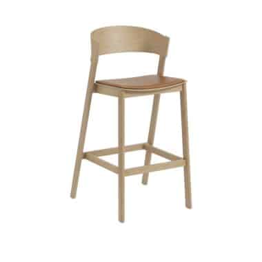 MUUTO - Cover Barstol 75, Refine Leather Cognac/Oak