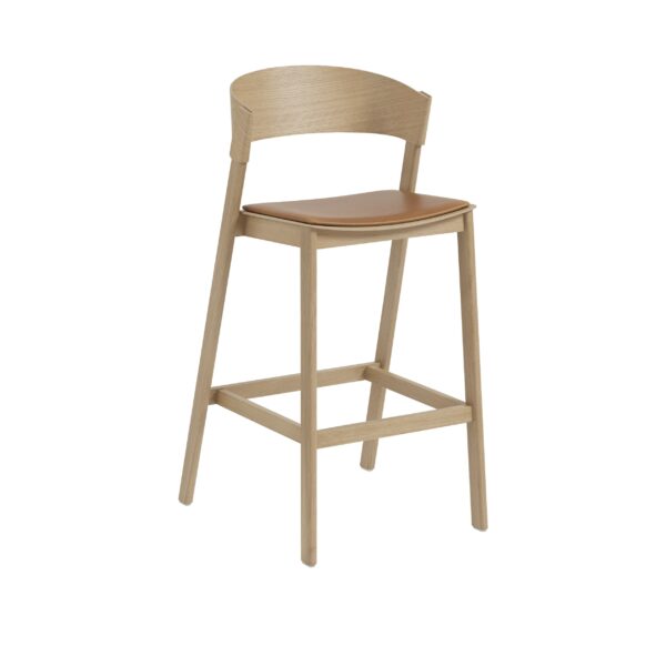 MUUTO - Cover Barstol 65, Refine Leather Cognac/Oak