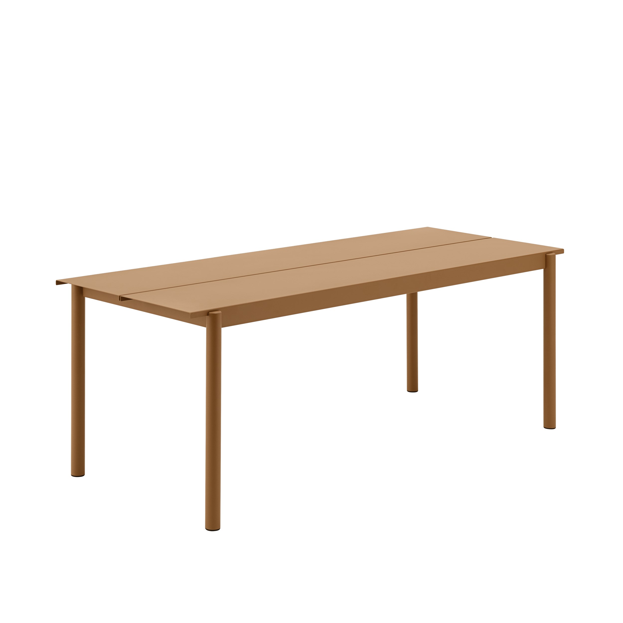 MUUTO - Linear Steel Havebord 200x75, Burnt Orange