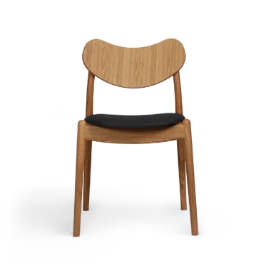 RO COLLECTION - Hybrid Spisebordsstol, Oak/Exclusive Leather Black