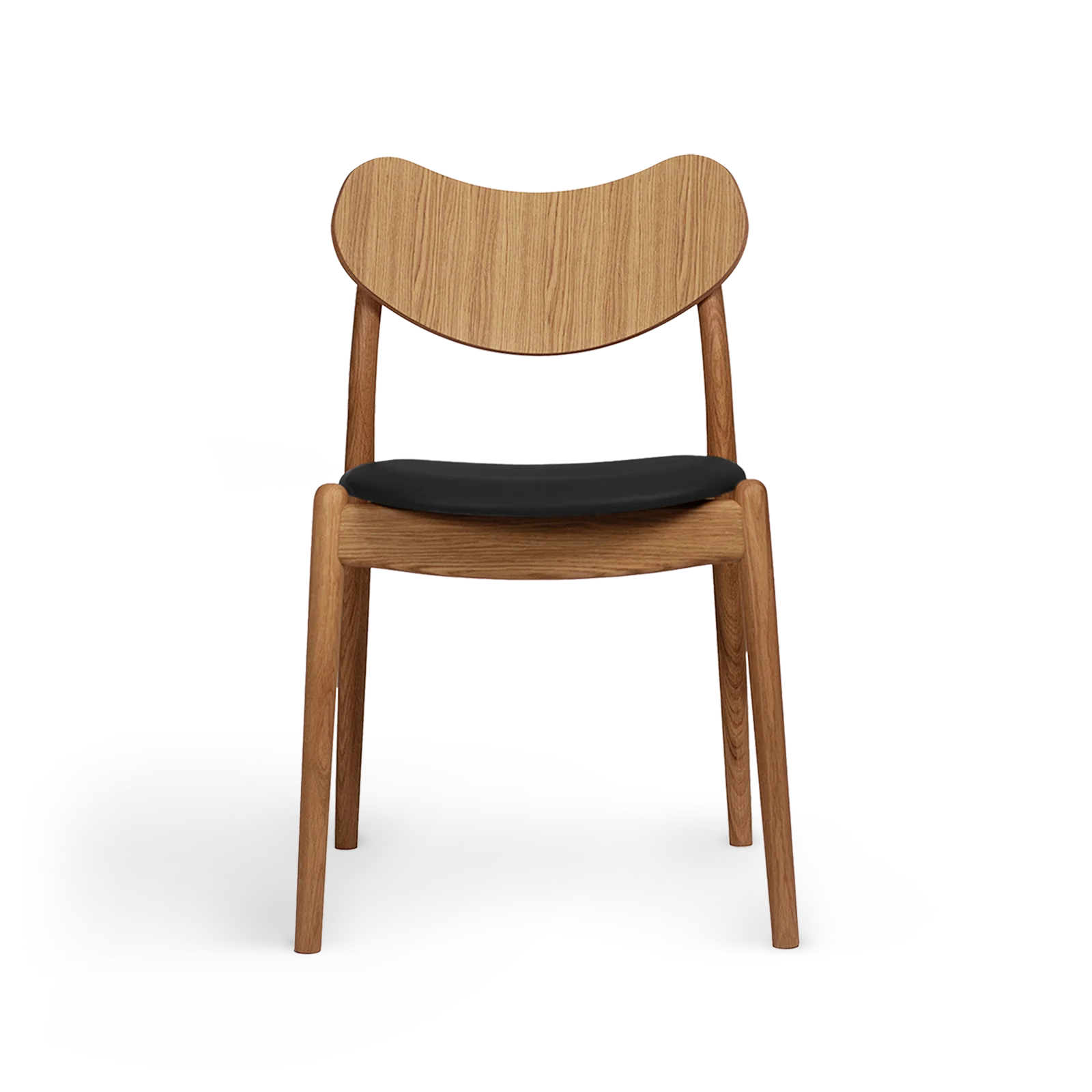 RO COLLECTION - Hybrid Spisebordsstol, Oak/Exclusive Leather Black