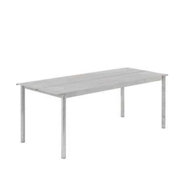 MUUTO - Linear Steel Havebord 200x75, Warm Galvanized Steel