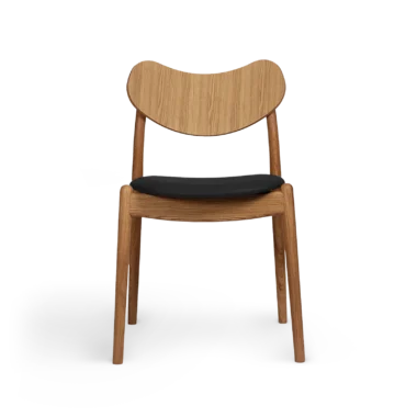 RO COLLECTION - Hybrid Spisebordsstol, Oak/Standard Leather Black