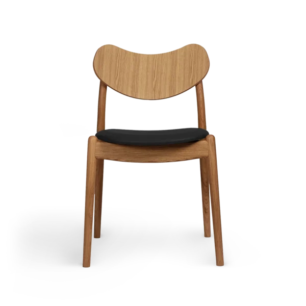RO COLLECTION - Hybrid Spisebordsstol, Oak/Standard Leather Black
