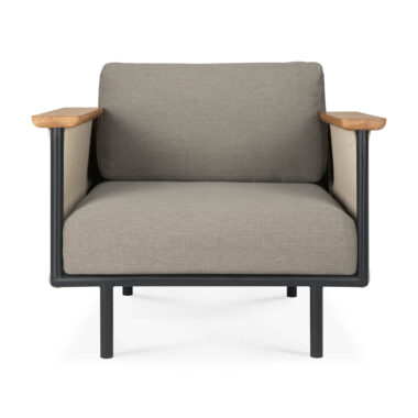 ETHNICRAFT - Corbey Udendørs Loungestol, Black/Silt