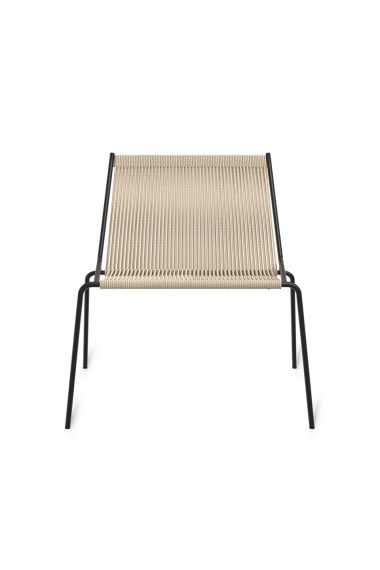 THORUP - Noel Loungestol, Sort/Natural Linned