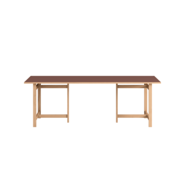 MOEBE - Rectangular Spisebord 220x90, Burgundy