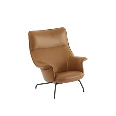 MUUTO - Doze Lænestol High Tube, Cognac/Anthracite Black