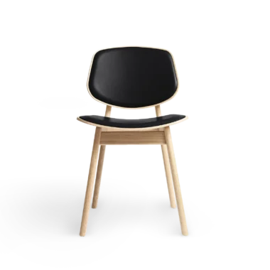 RO COLLECTION - Pandora Spisebordsstol, Soaped Oak/Exclusive Leather Black