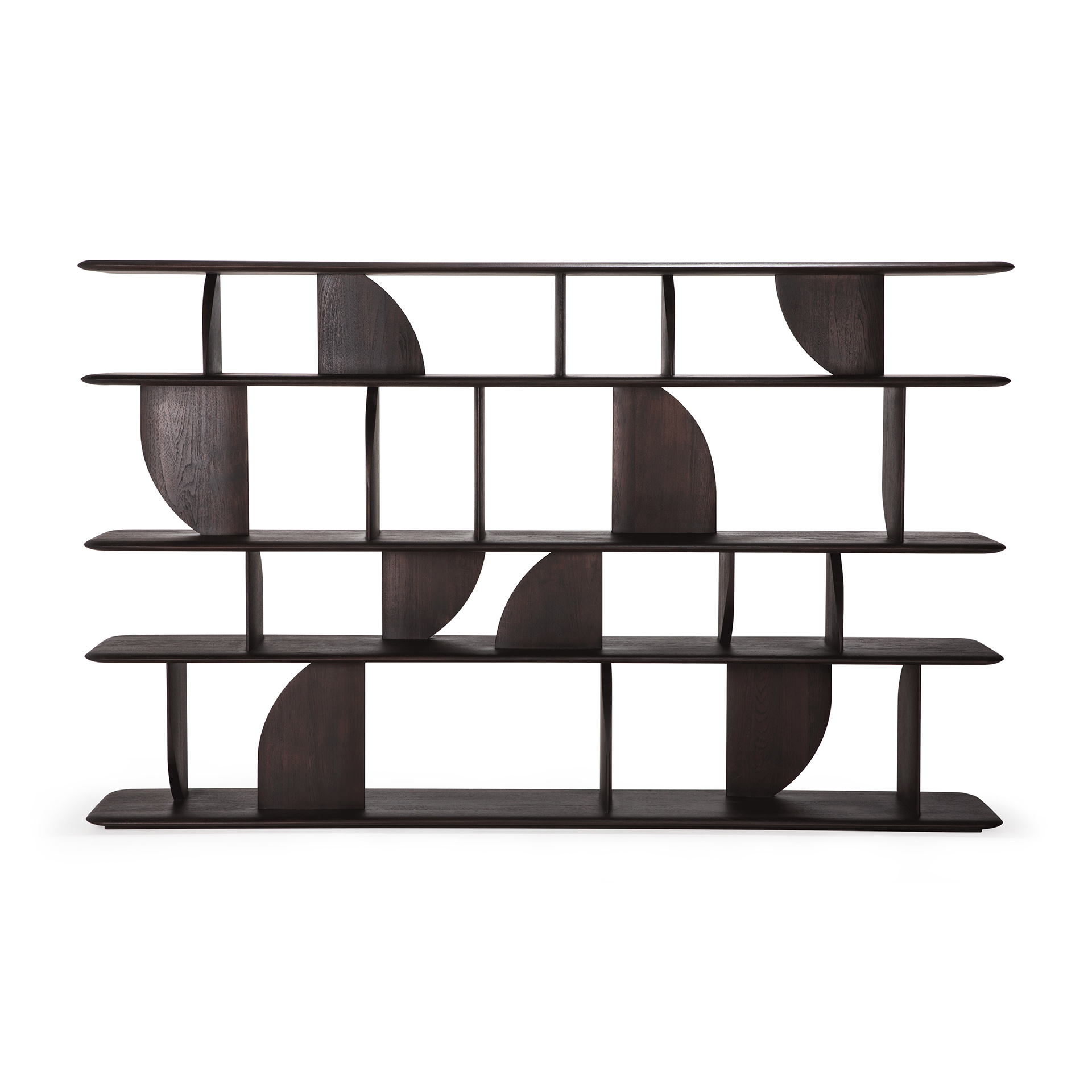 ETHNICRAFT - Geometric Reol, Varnished Teak