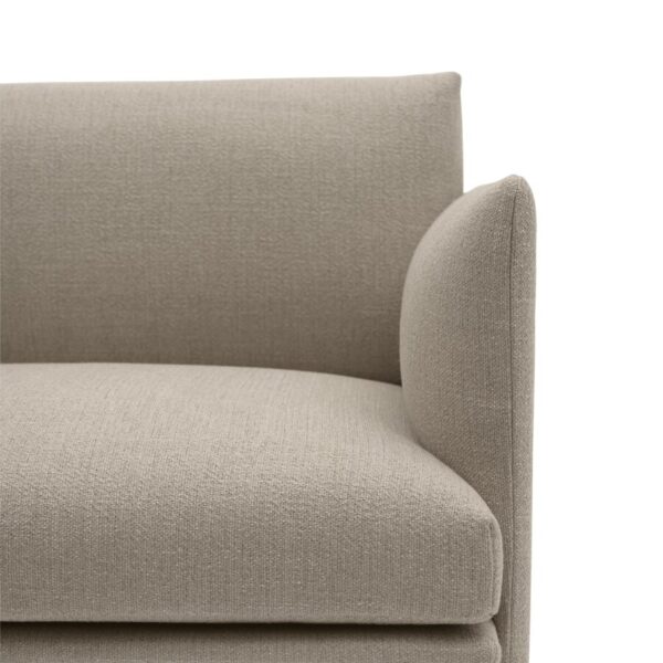MUUTO - Outline Sofa 2-seater, Ecriture 240/Polished Aluminum - Billede 2