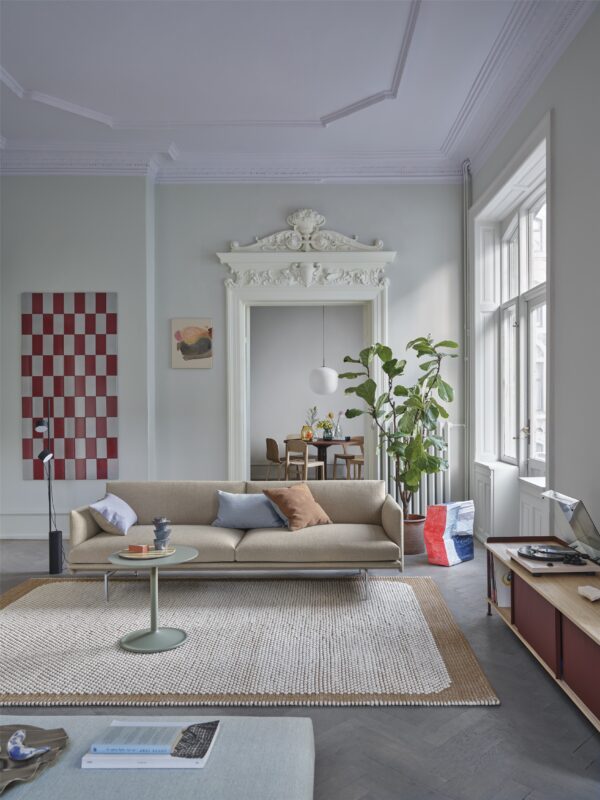 MUUTO - Outline Sofa 2-seater, Ecriture 240/Polished Aluminum - Billede 4