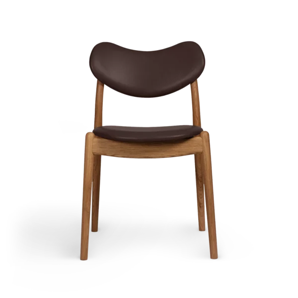 RO COLLECTION - Hybrid Spisebordsstol, Oak/Exclusive Leather Choco