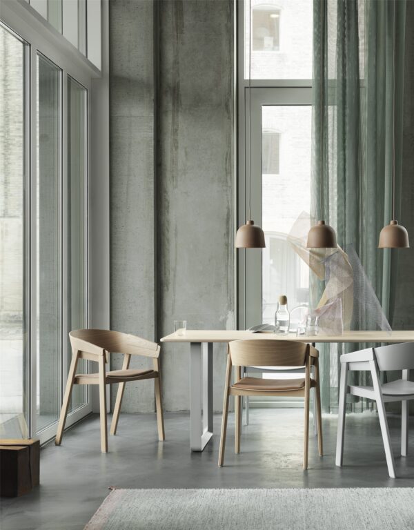 MUUTO - 70/70 Spisebord 225X90, Oak Veneer/White - Billede 4