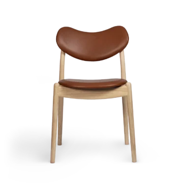 RO COLLECTION - Hybrid Spisebordsstol, Soaped Oak/Exclusive Leather Cognac