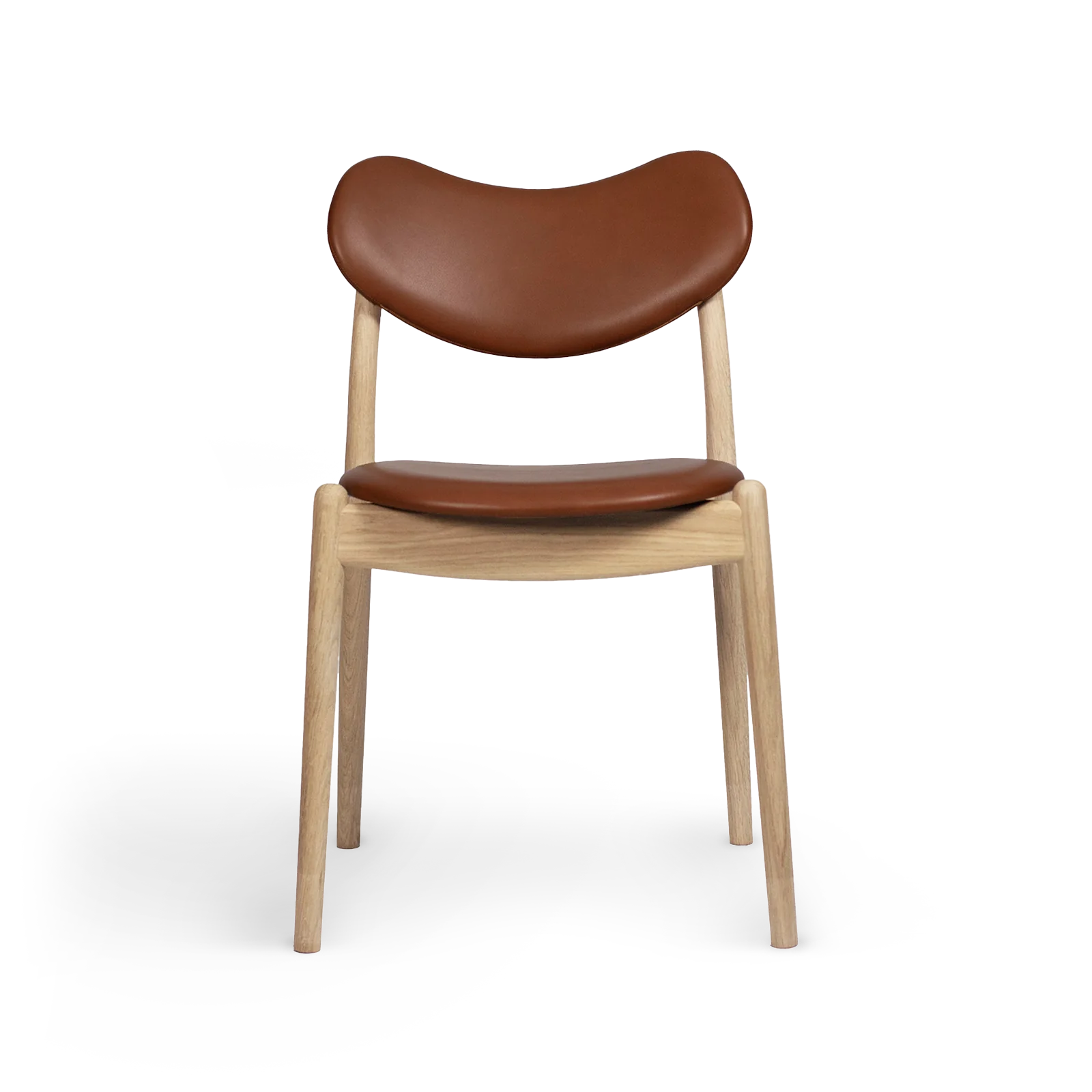 RO COLLECTION - Hybrid Spisebordsstol, Soaped Oak/Exclusive Leather Cognac