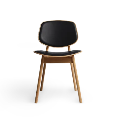RO COLLECTION - Pandora Spisebordsstol, Oak/Exclusive Leather Black