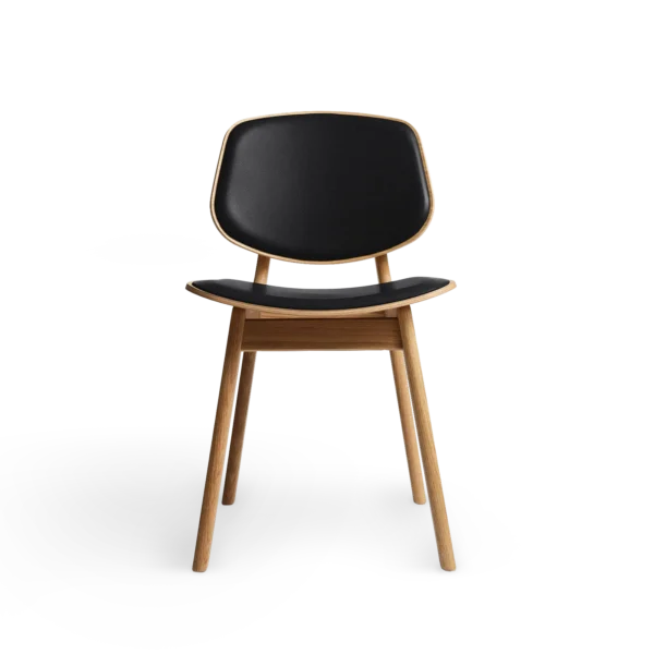 RO COLLECTION - Pandora Spisebordsstol, Oak/Exclusive Leather Black