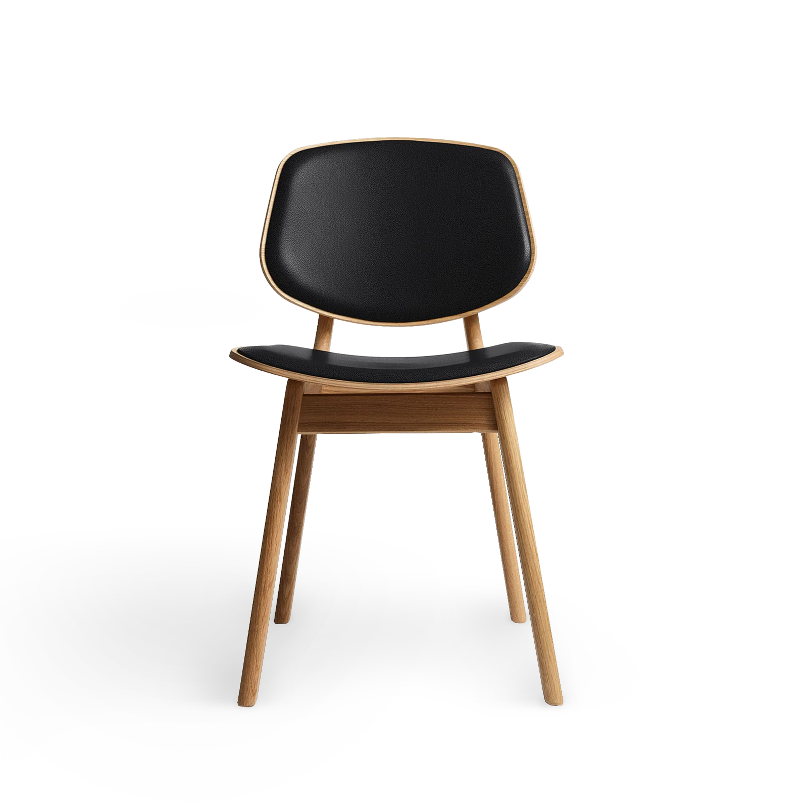 RO COLLECTION - Pandora Spisebordsstol, Oak/Exclusive Leather Black