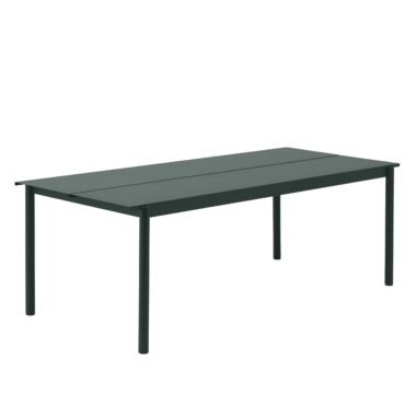 MUUTO - Linear Steel Havebord 220x90, Dark Green