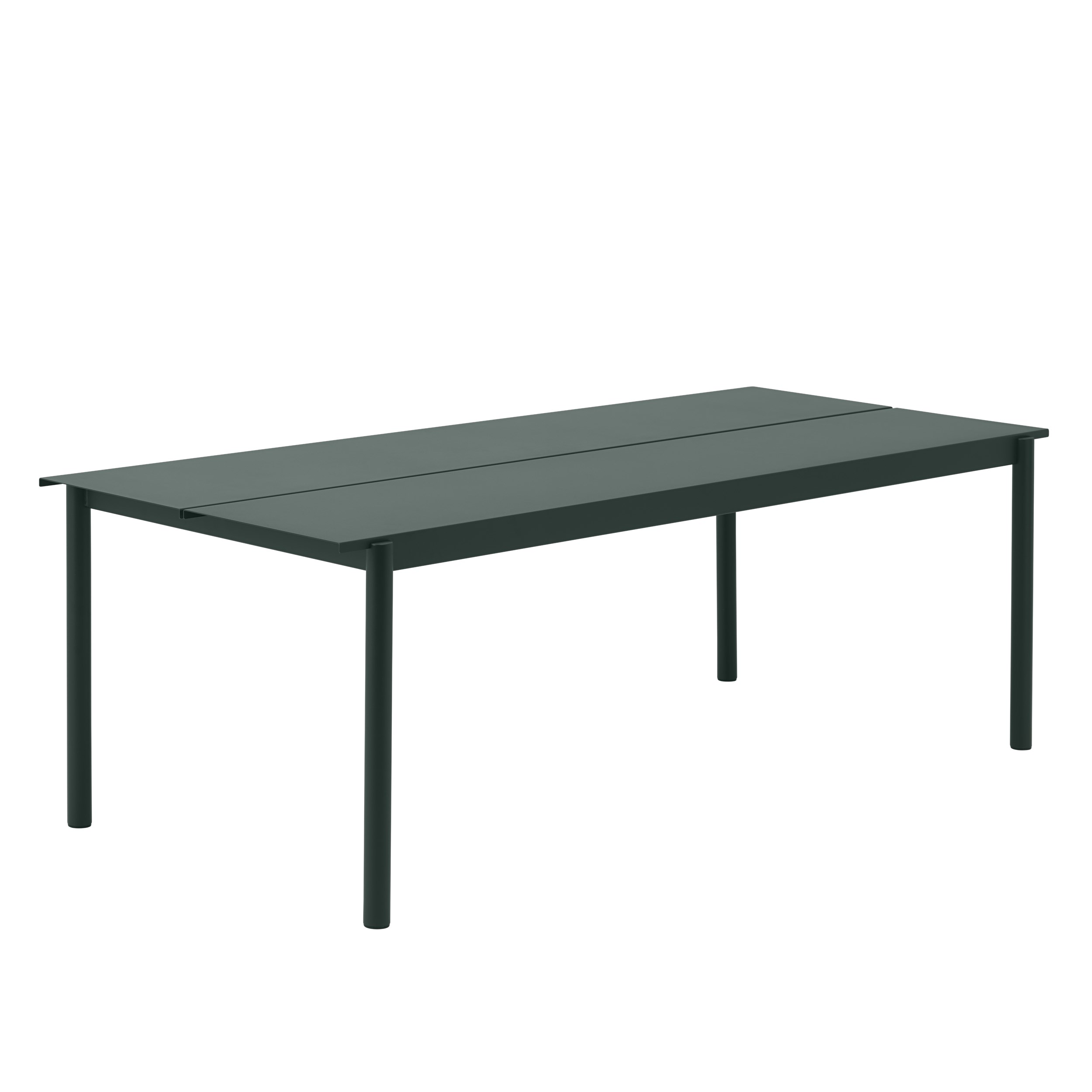MUUTO - Linear Steel Havebord 220x90, Dark Green