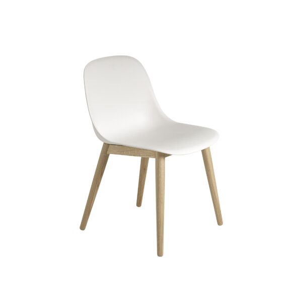 MUUTO - Fiber Spisebordsstol Wood Base, Natural White/Oak