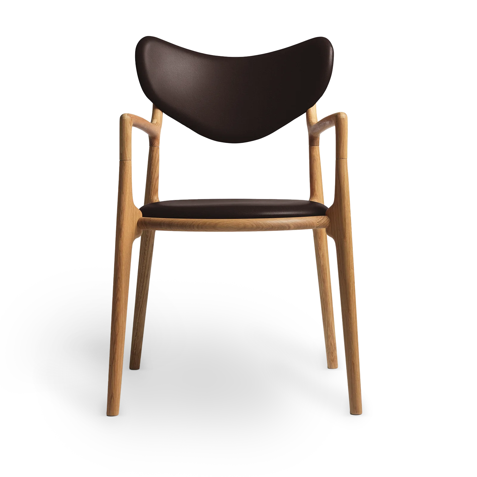 RO COLLECTION - Salon Spisebordsstol, Oak/Exclusive Leather Choco