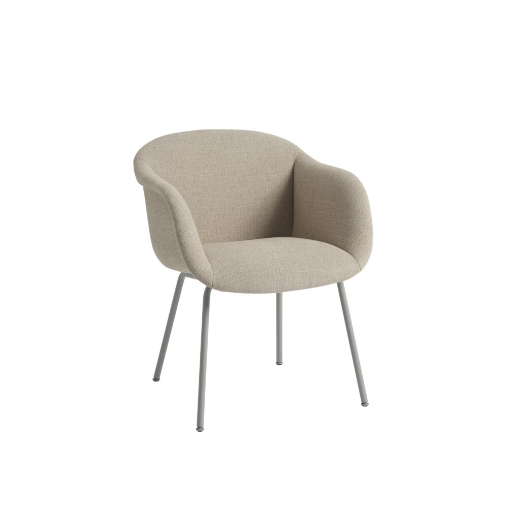 MUUTO - Fiber Soft Armstol, Tube, Ecriture 240/Grey
