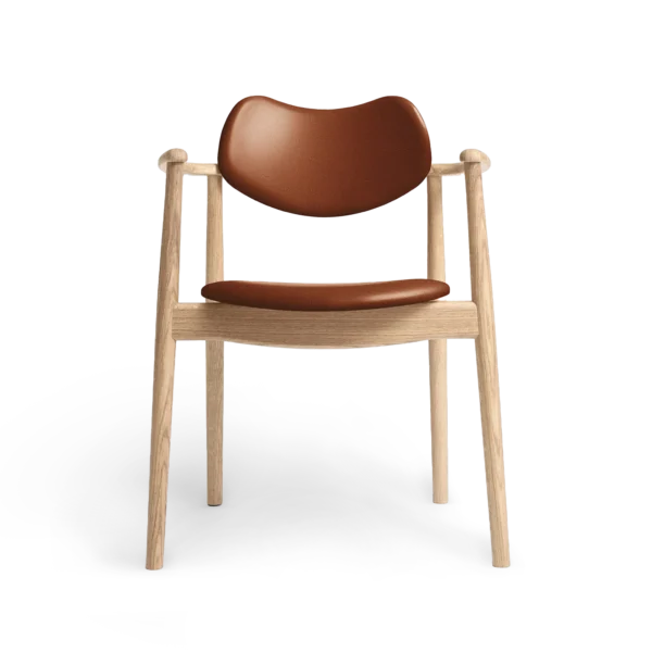 RO COLLECTION - Regatta Spisebordsstol, Soaped Oak/Exclusive Leather Cognac