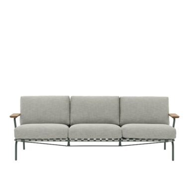 MUUTO - Settle Udendørs Sofa 3 Pers, Weave 2/Dark Green