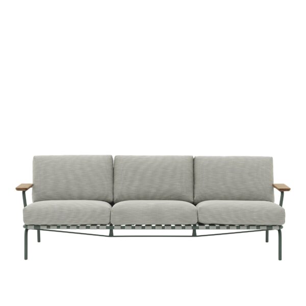 MUUTO - Settle Udendørs Sofa 3 Pers, Weave 2/Dark Green
