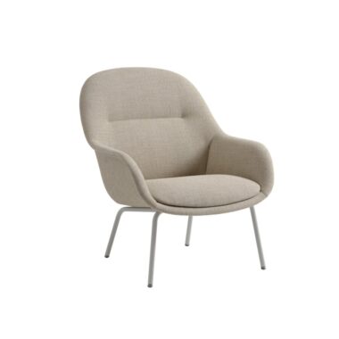 MUUTO - Fiber Loungestol - Tube, Ecriture 240/Grey