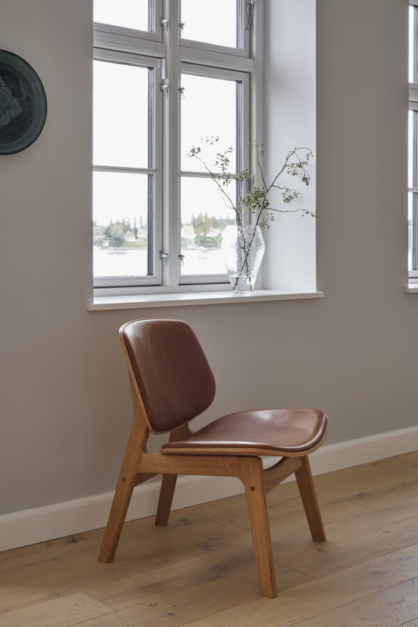 RO COLLECTION - Pandora Loungestol, Soaped Oak/Exclusive Leather Cognac - Billede 2