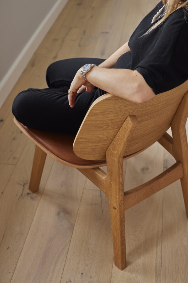 RO COLLECTION - Pandora Loungestol, Oak/Standard Leather Black - Billede 5