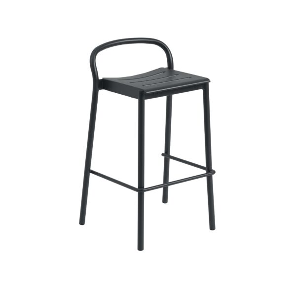 MUUTO - Linear Steel Barstol H75, Anthracite Black