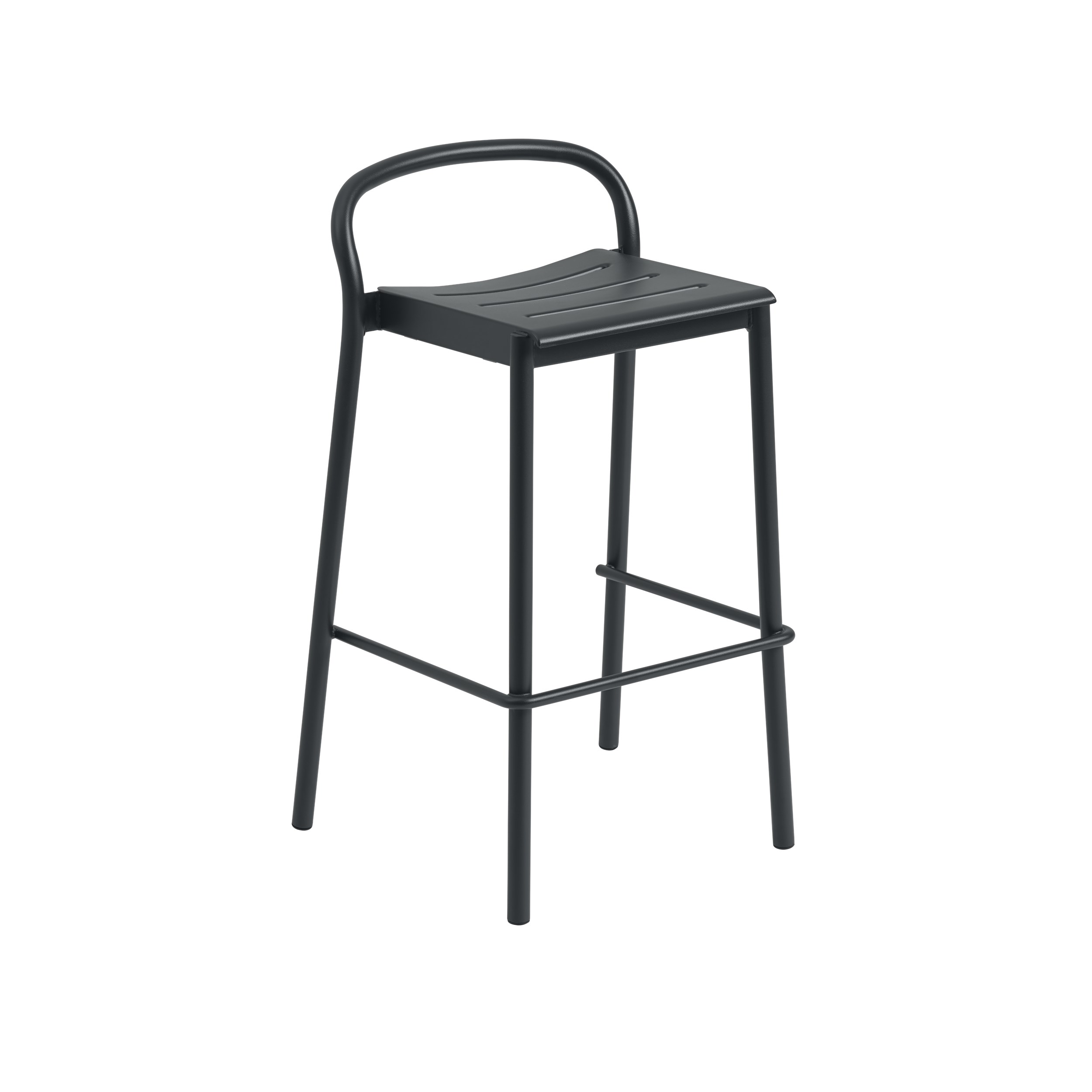 MUUTO - Linear Steel Barstol H75, Anthracite Black