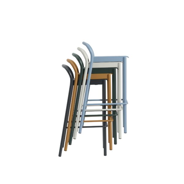 MUUTO - Linear Steel Barstol H75, Dark Green - Billede 2