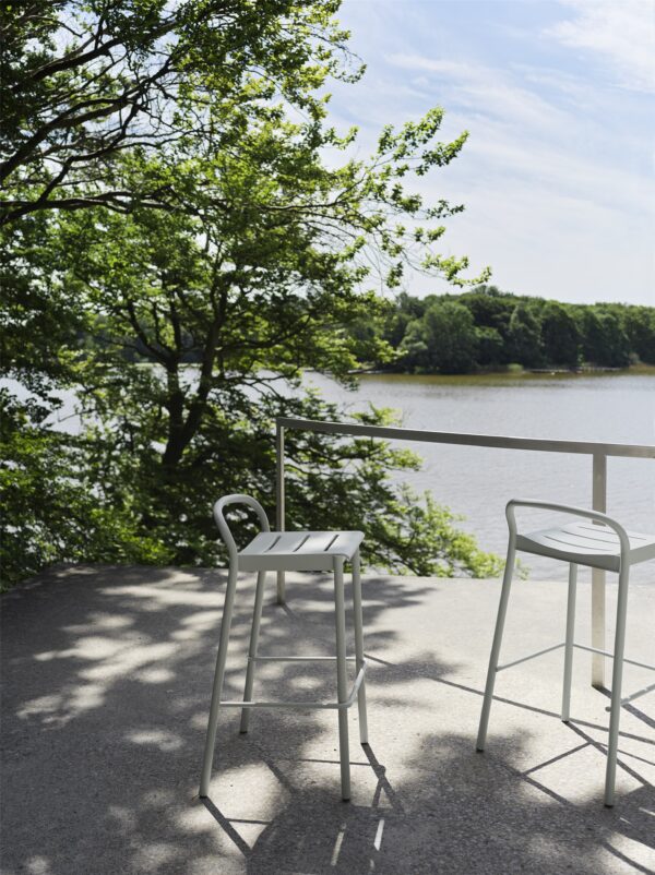 MUUTO - Linear Steel Barstol H75, Dark Green - Billede 4