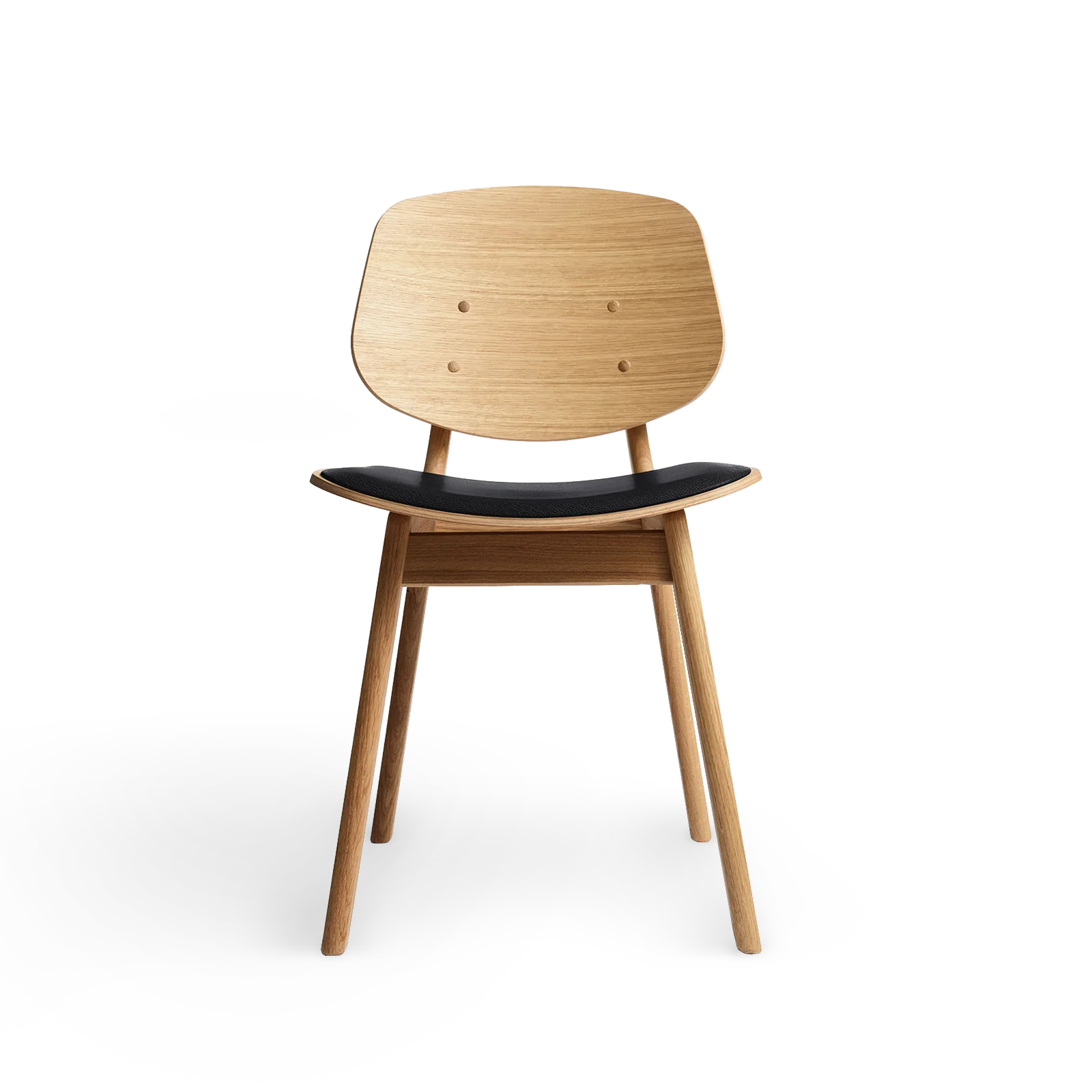 RO COLLECTION - Pandora Spisebordsstol, Oak/Standard Leather Black