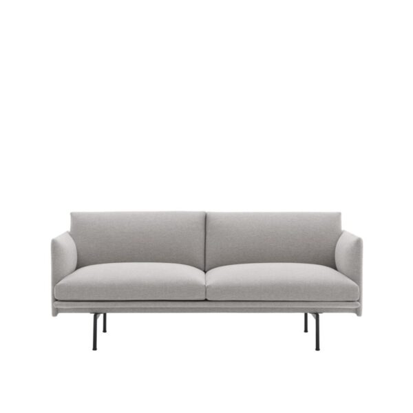 MUUTO - Outline Sofa 2-seater, Clay 12/Black