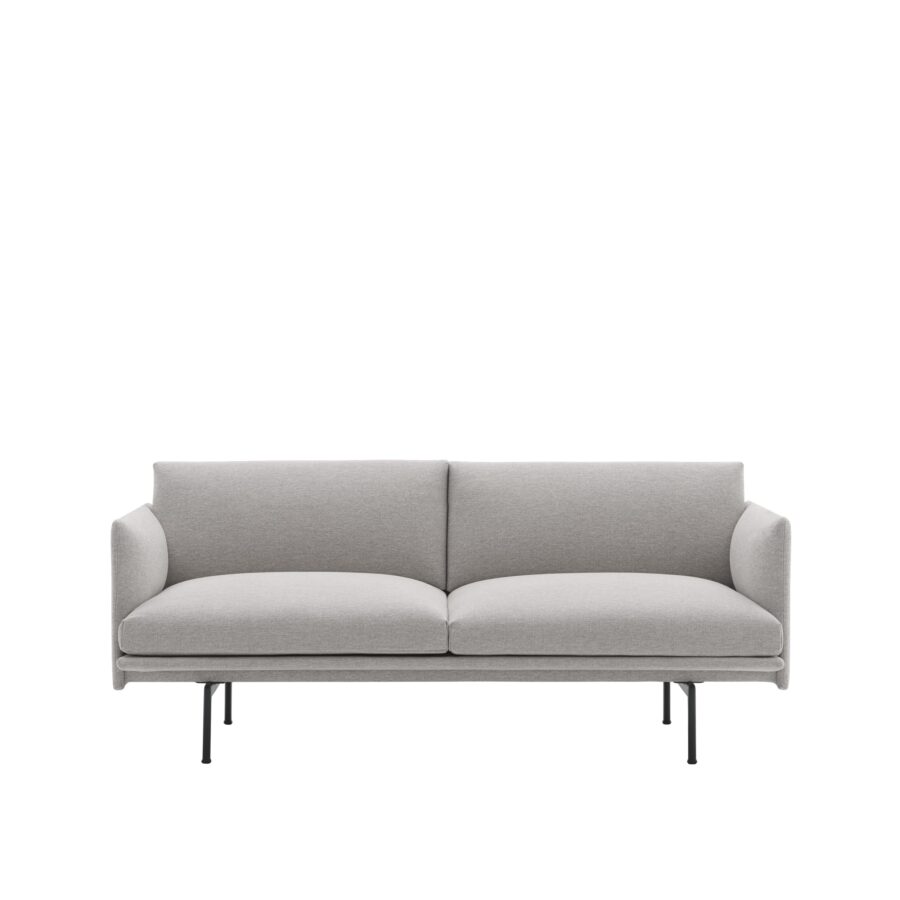 MUUTO - Outline Sofa 2-seater, Clay 12/Black
