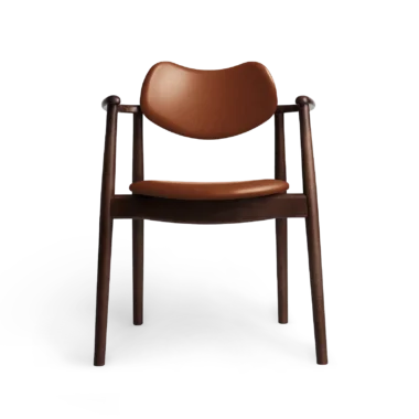 RO COLLECTION - Regatta Spisebordsstol, Walnut Stain/Exclusive Leather Cognac