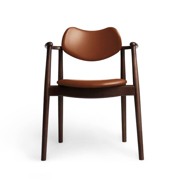 RO COLLECTION - Regatta Spisebordsstol, Walnut Stain/Exclusive Leather Cognac
