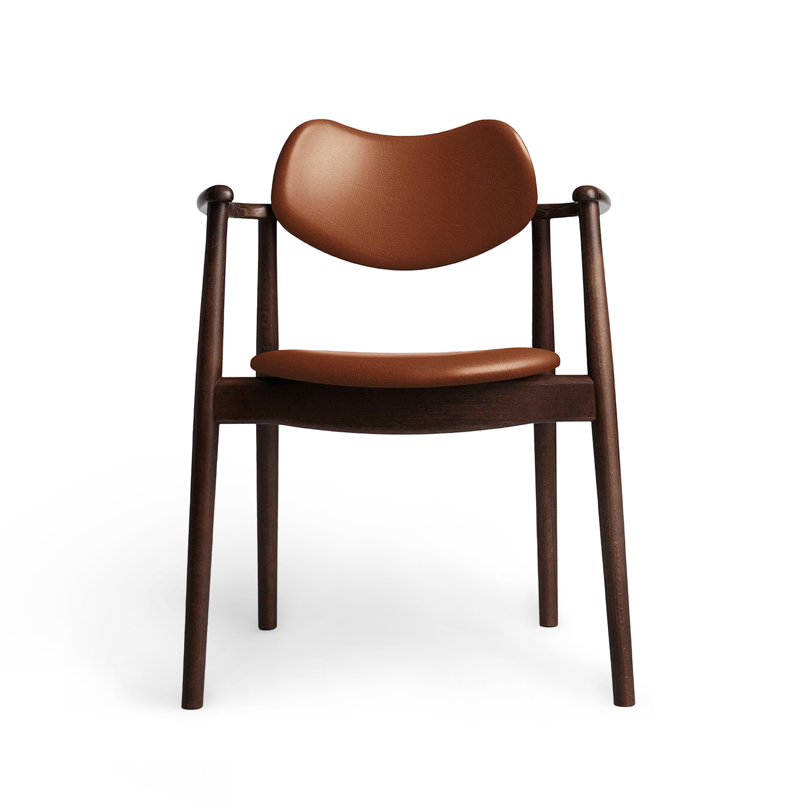 RO COLLECTION - Regatta Spisebordsstol, Walnut Stain/Exclusive Leather Cognac