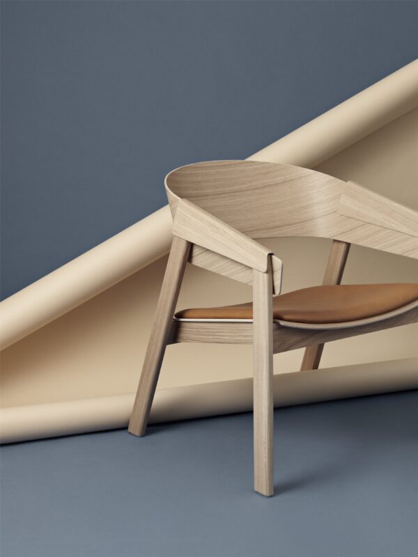 MUUTO - Cover Loungestol, Refine Leather Cognac/Oak - Billede 5